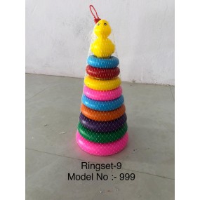 Ring Set  (set of 9 rings) - Stacking Multicolor Toy